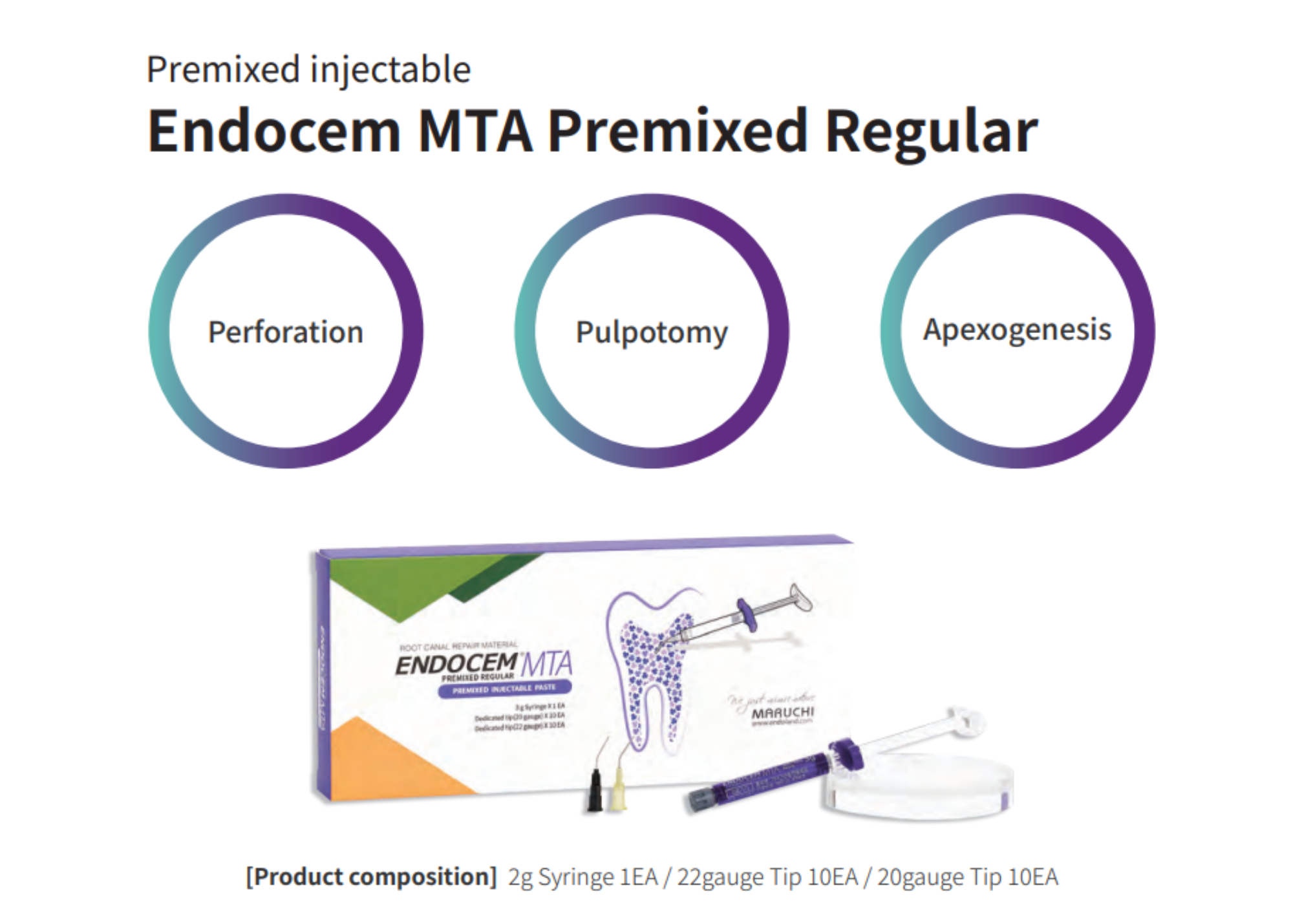 EndoCem Premix MTA , 2g Syringe