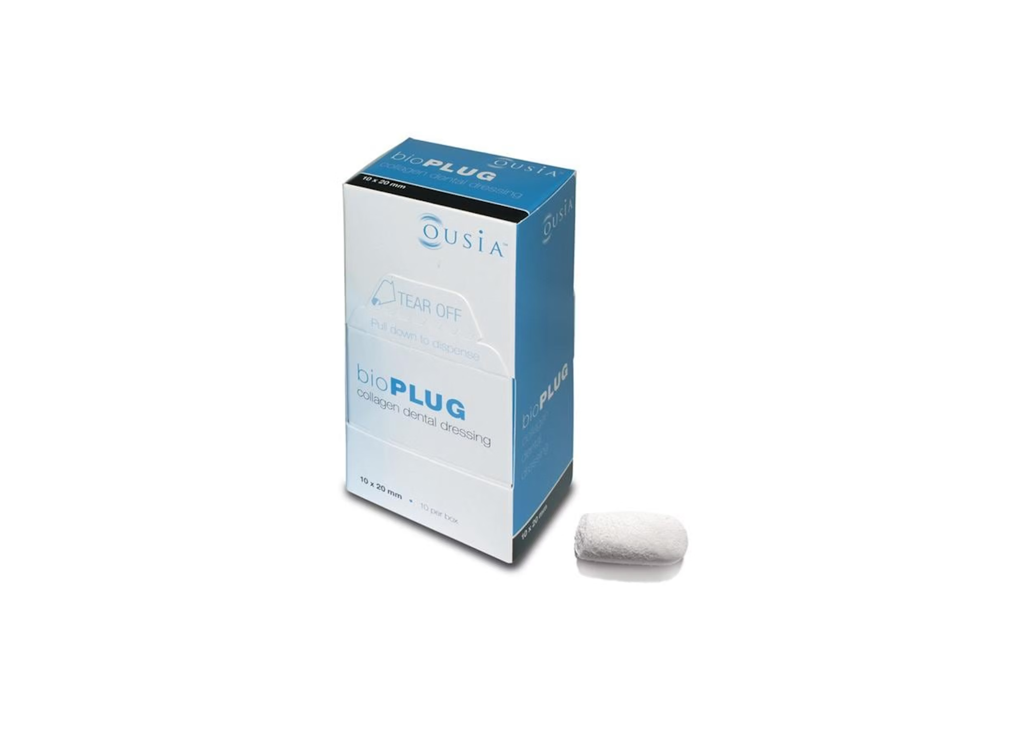 BioPlug Collagen Wound Dressing-3/8" X 3/4"-10pc/box